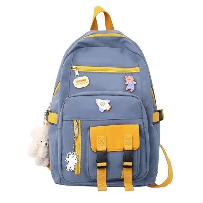 Christmas Gift Korean Style Canvas Waterproof Laptop Backpack For Women Fashion Travel Backpack School Bag For Tennage Girl Shoulder Bag
