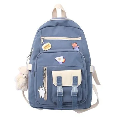 Christmas Gift Korean Style Canvas Waterproof Laptop Backpack For Women Fashion Travel Backpack School Bag For Tennage Girl Shoulder Bag
