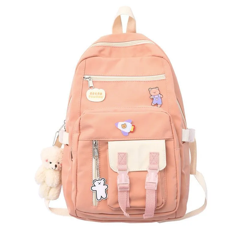 Christmas Gift Korean Style Canvas Waterproof Laptop Backpack For Women Fashion Travel Backpack School Bag For Tennage Girl Shoulder Bag