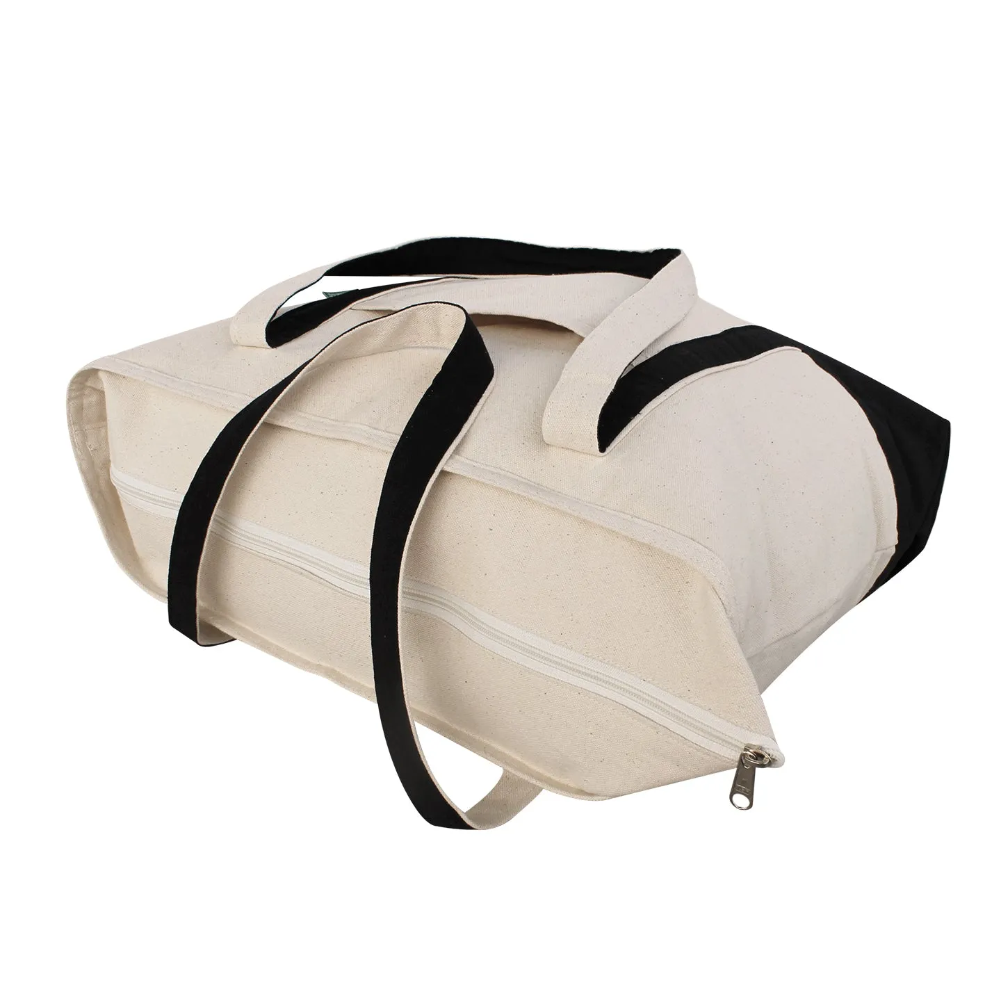 Large Cotton Bag in Natural & Black