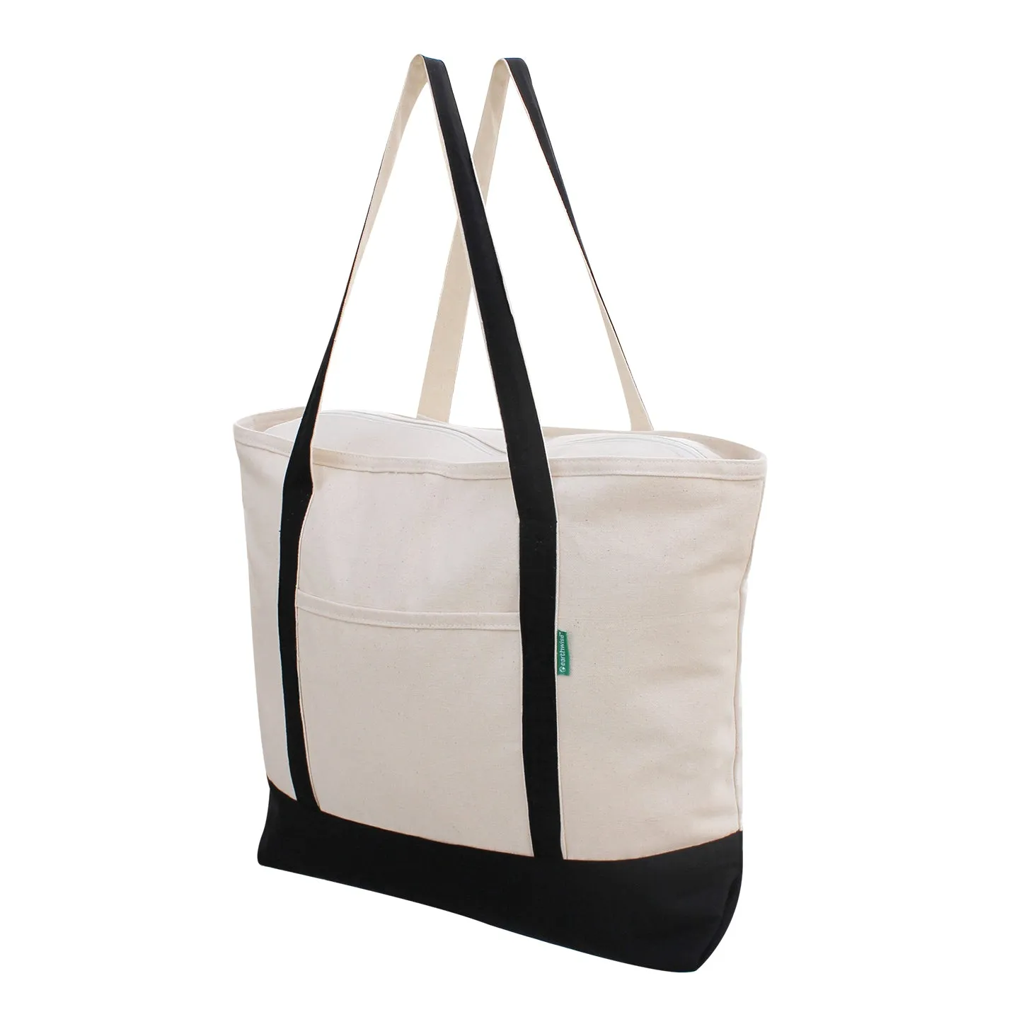 Large Cotton Bag in Natural & Black