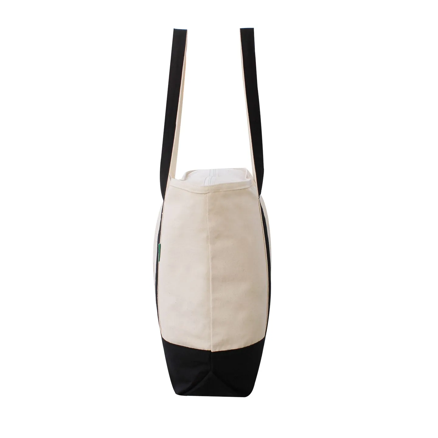 Large Cotton Bag in Natural & Black