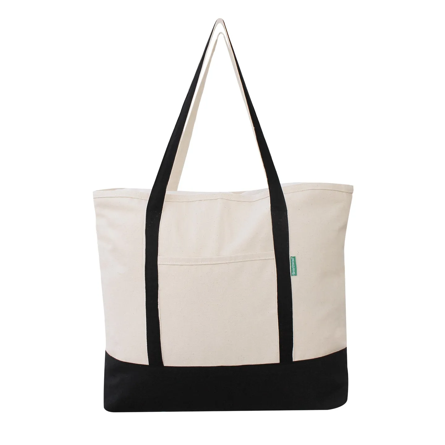 Large Cotton Bag in Natural & Black