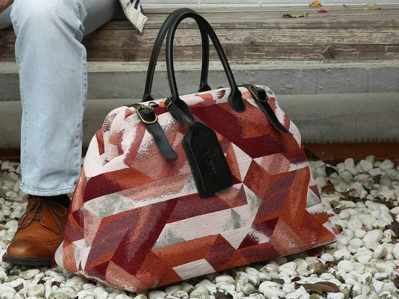 Men's Carpet Bag Geometric Coral
