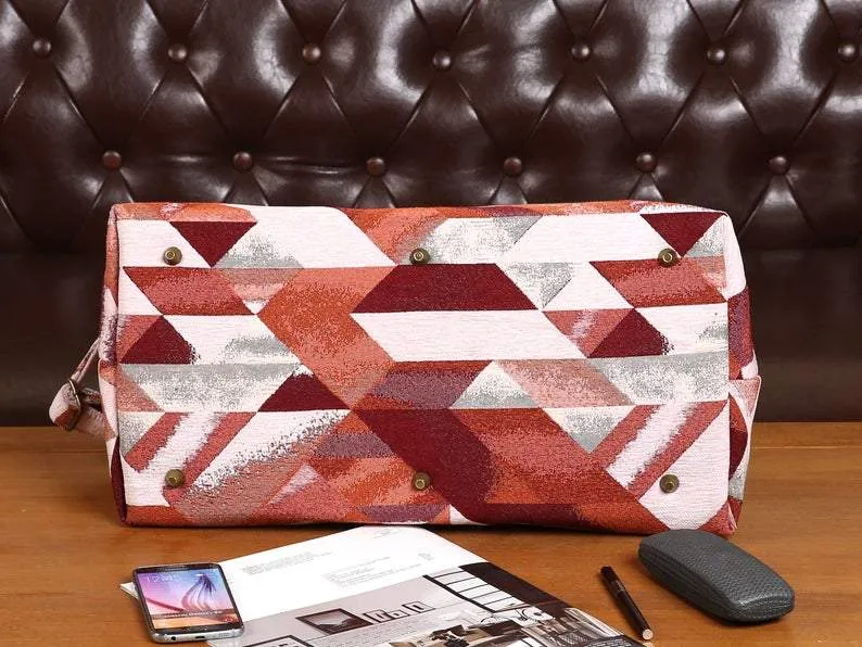 Men's Carpet Bag Geometric Coral
