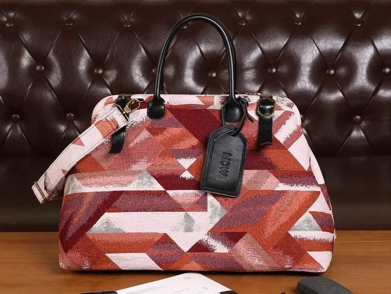 Men's Carpet Bag Geometric Coral