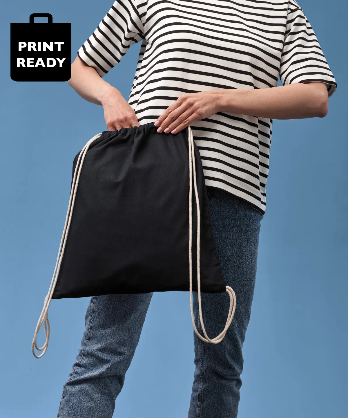 Oxford Navy/Natural - Gymsac with cords