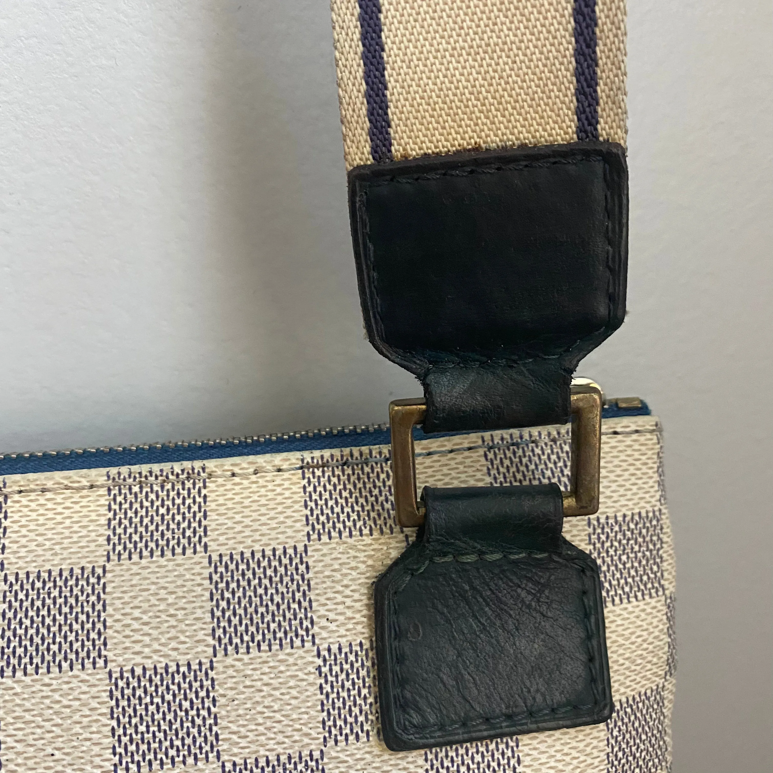 The Blue and White Swallow - Vintage Damier Azur Crossbody