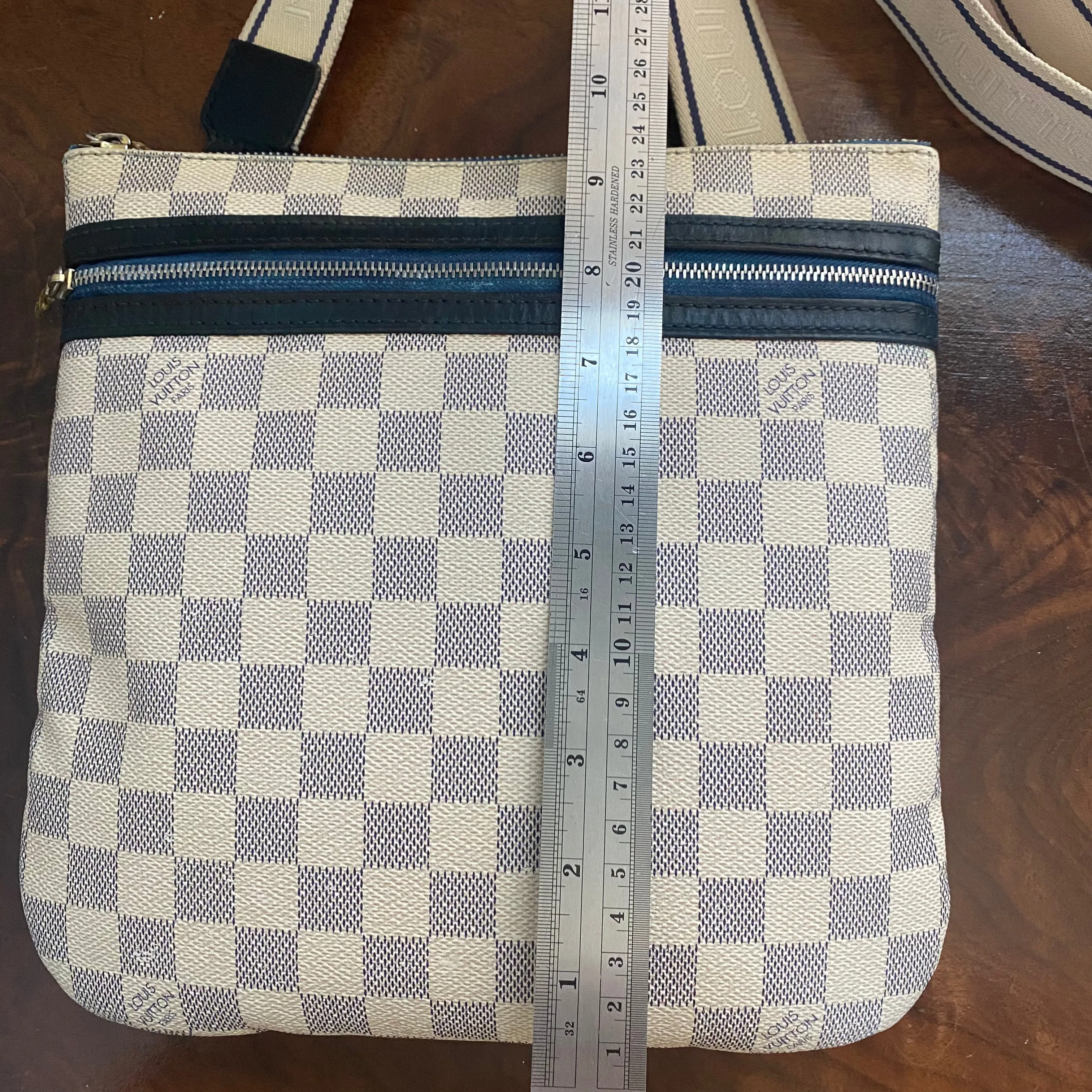 The Blue and White Swallow - Vintage Damier Azur Crossbody