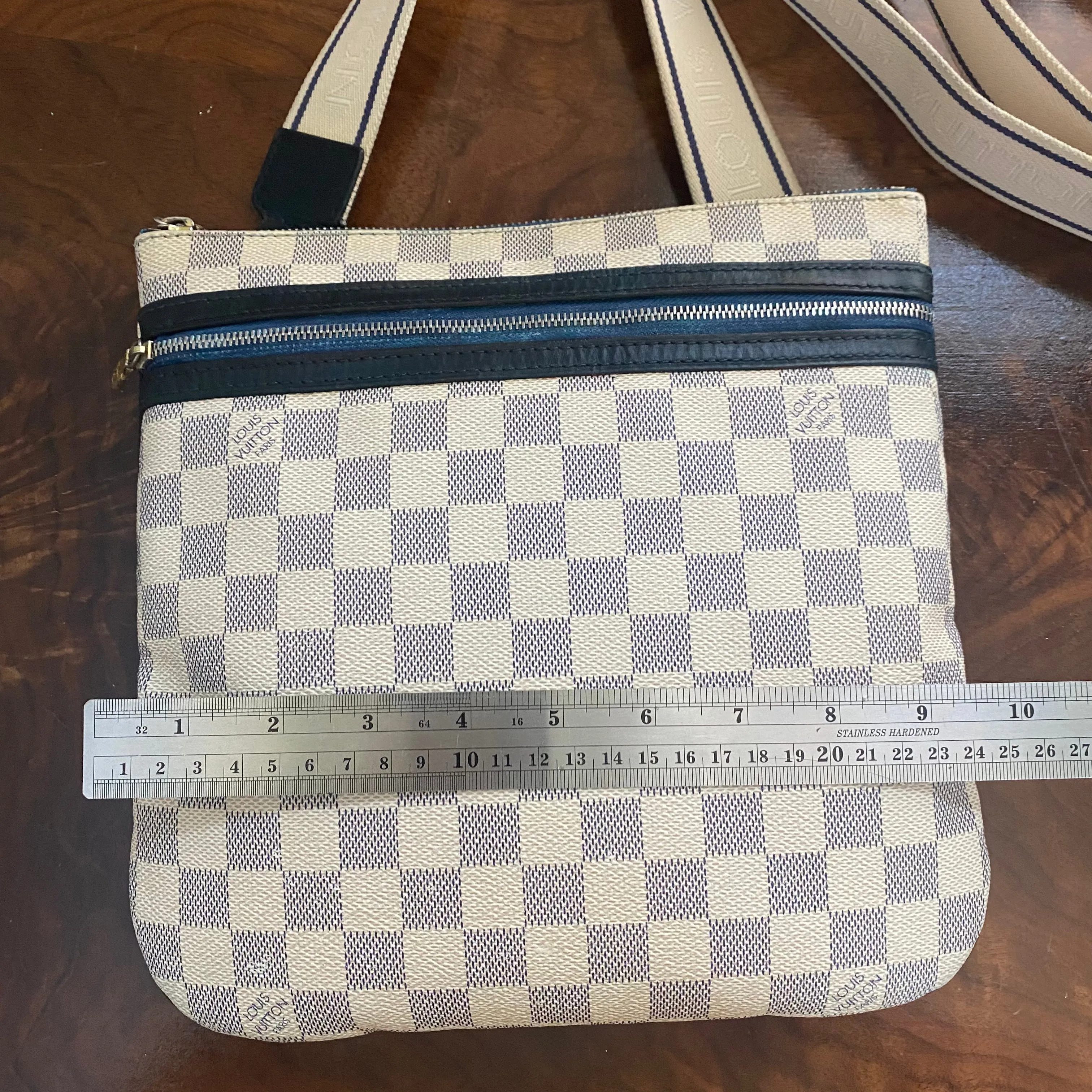 The Blue and White Swallow - Vintage Damier Azur Crossbody