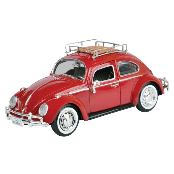 Volkswagen Collection - 1:24 Scale 1966 Volkswagen Classic Beetle with Roof Luggage Rack